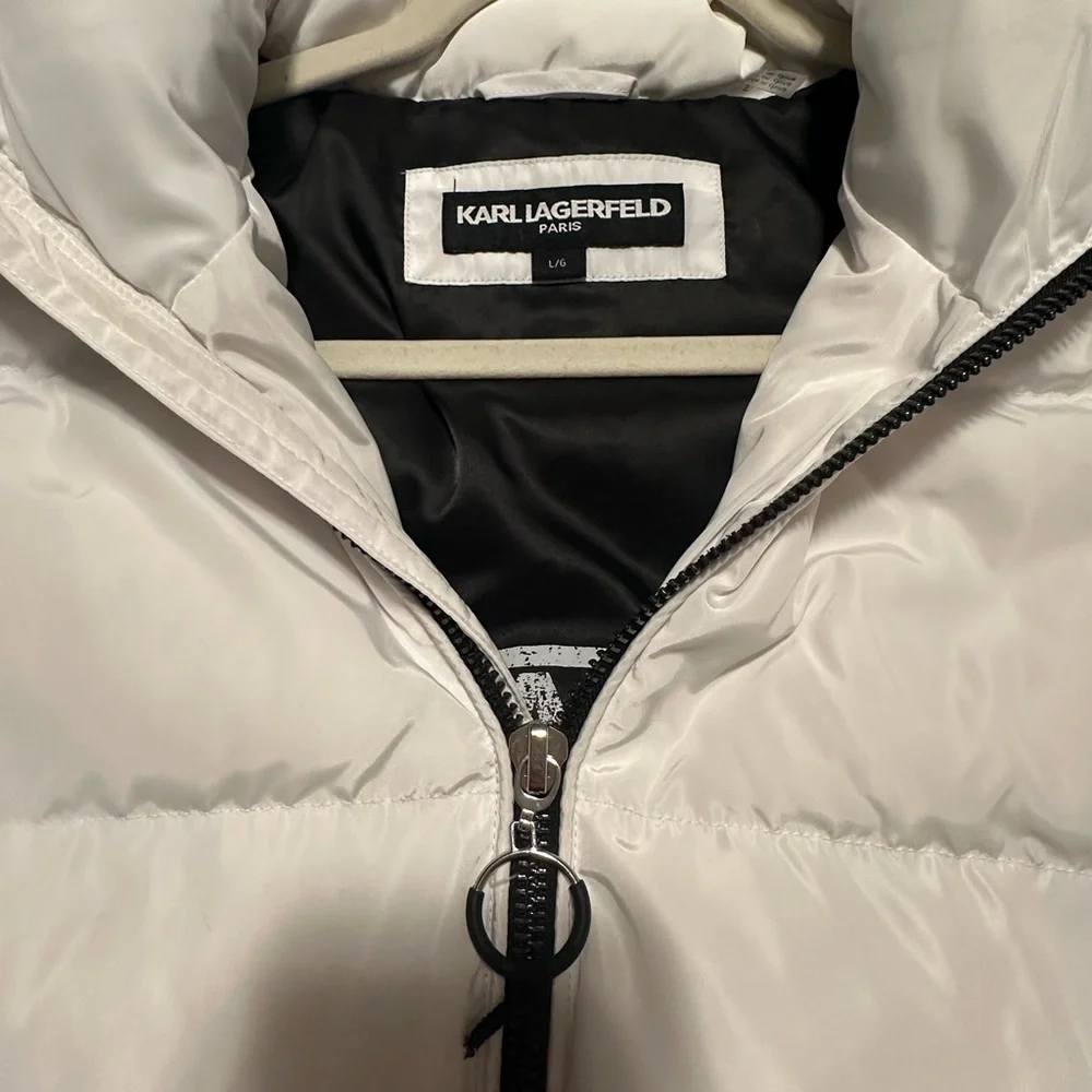 Karl Lagerfeld White Puffer Coat - Picture 4 of 4